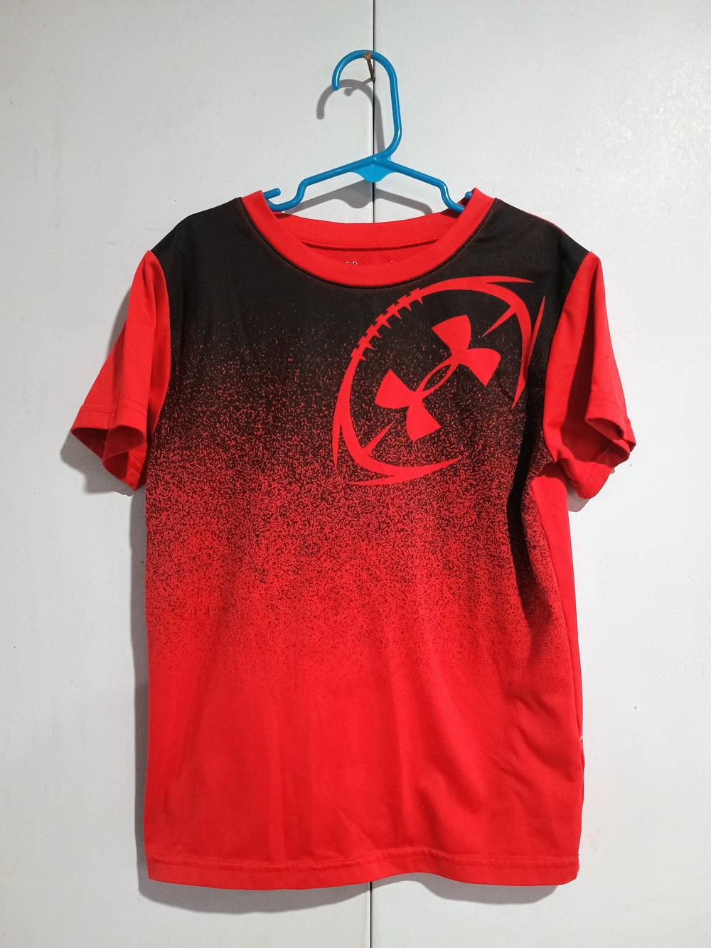 Under Armour Boys' Red & Black Short Sleeve Logo Tee